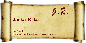 Janka Rita névjegykártya
