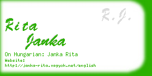 rita janka business card